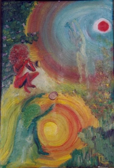 Peinture intitulée "danse dans la nuit" par Maurice Gaupin, Œuvre d'art originale, Autre