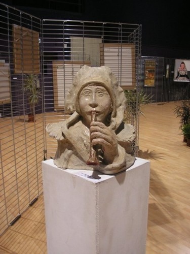 Sculpture intitulée "La joueuse de bomba…" par Maurice Gaupin, Œuvre d'art originale, Terre cuite