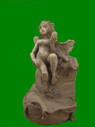 Sculpture intitulée "naissance de l'elfe" par Maurice Gaupin, Œuvre d'art originale, Terre cuite