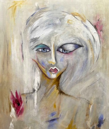 Картина под названием "ELARA" - Mona Barrage, Подлинное произведение искусства, Акрил Установлен на Деревянная рама для носи…