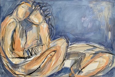 Картина под названием "Love Without Border" - Mona Berga, Подлинное произведение искусства, Масло Установлен на Деревянная р…