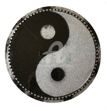 Painting titled "Yin Yang" by Mona Bessaa, Original Artwork, Acrylic