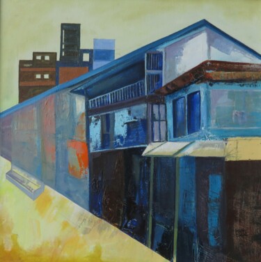 Pittura intitolato "Empty Street 6" da Mona Dalal, Opera d'arte originale, Acrilico
