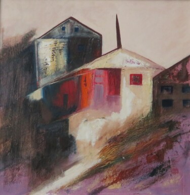 Pittura intitolato "Empty Street 7" da Mona Dalal, Opera d'arte originale, Acrilico