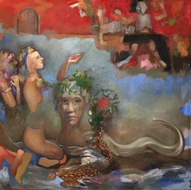 Malarstwo zatytułowany „Huldigung” autorstwa Mona Dia, Oryginalna praca, Olej