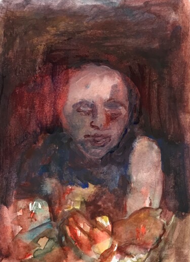 Painting titled "Impfling" by Mona Dia, Original Artwork, Watercolor