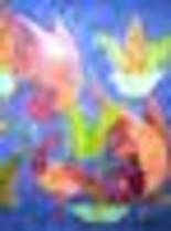 Peinture intitulée "les faisans" par Mona, Œuvre d'art originale, Huile