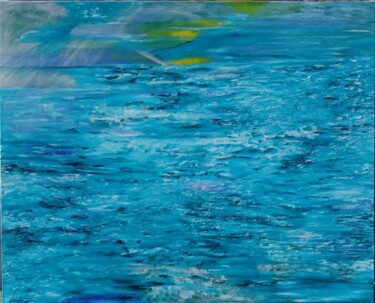 Peinture intitulée "l'océan" par Mona Roussette, Œuvre d'art originale
