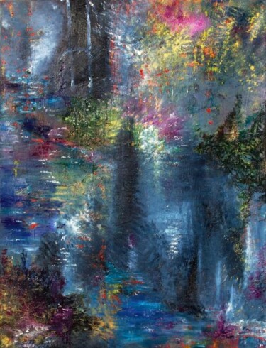 Painting titled "La forêt en fête" by Mona Roussette, Original Artwork