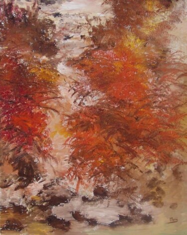 Peinture intitulée "L'automne" par Mona Roussette, Œuvre d'art originale