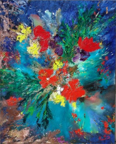 Pintura titulada "Super bouquet" por Mona Roussette, Obra de arte original