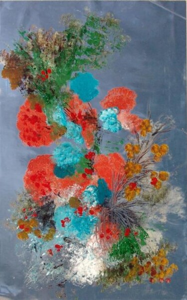 Peinture intitulée "Bouquet miroir" par Mona Roussette, Œuvre d'art originale