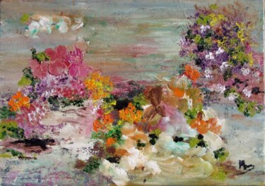 Pintura titulada "Message floral" por Mona Roussette, Obra de arte original, Otro