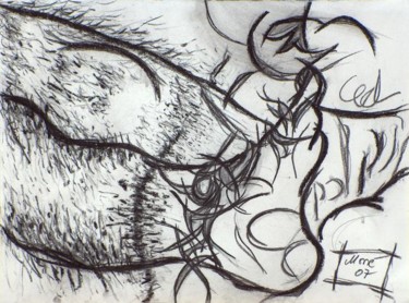 Drawing titled "Tatoo 2" by Mone Popp, Original Artwork, Other