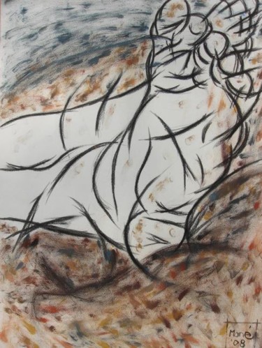 Drawing titled "Pieds à la plage" by Mone Popp, Original Artwork, Other
