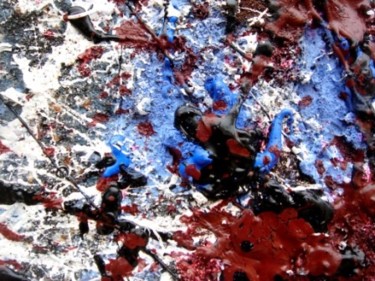 Schilderij getiteld "Massacre énième/ext…" door Mone Popp, Origineel Kunstwerk, Olie