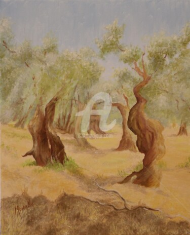 Painting titled "FAIT CHAUD" by Monelle, Original Artwork, Oil