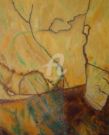 Painting titled "LE SECRET DU JASPE…" by Monelle, Original Artwork, Oil