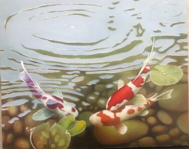 Картина под названием "Natureza" - Neide Higuchi, Подлинное произведение искусства, Масло