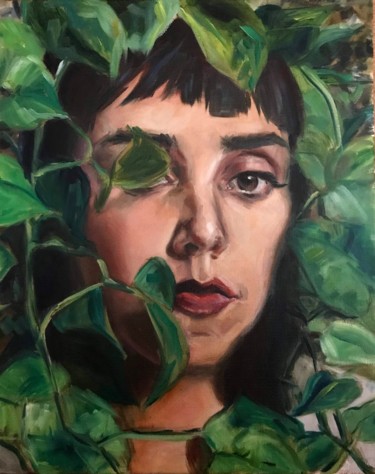 Pittura intitolato "Lady of the Woods" da Monica Callaghan, Opera d'arte originale, Olio