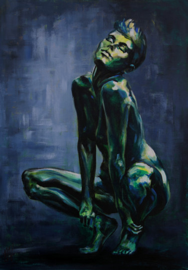 Pittura intitolato "Verdant" da Monica Callaghan, Opera d'arte originale, Acrilico