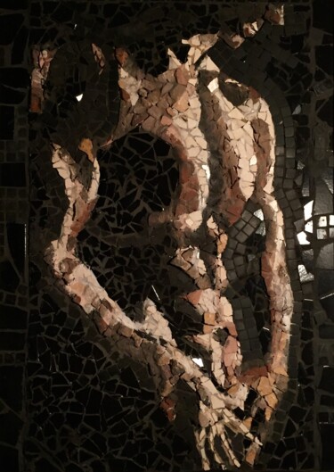 Sculpture intitulée "ADAMO" par Monica Berra (Monique), Œuvre d'art originale, Mosaïque