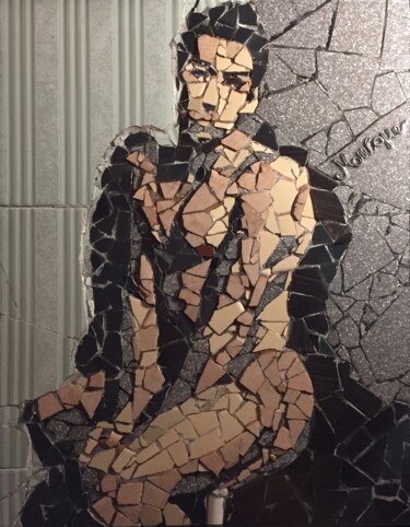 Sculpture titled "Dioniso" by Monica Berra (Monique), Original Artwork, Mosaic