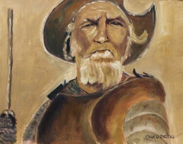 Painting titled "Don Quijote de la M…" by Mónica Caruncho Fontela, Original Artwork, Oil