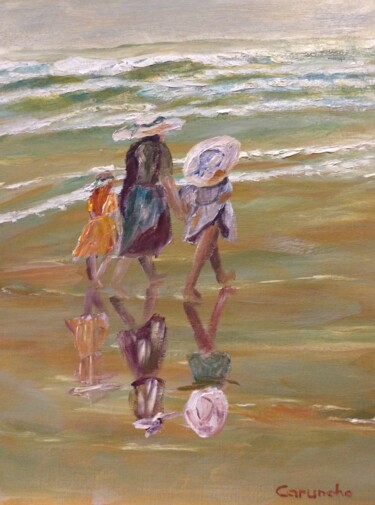 Painting titled "Un paseo por la ori…" by Mónica Caruncho Fontela, Original Artwork, Oil