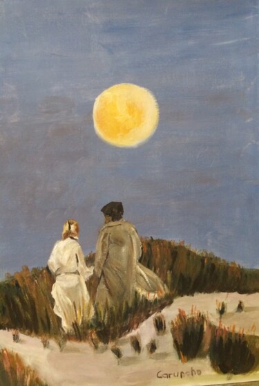 Painting titled "El paseo" by Mónica Caruncho Fontela, Original Artwork, Oil