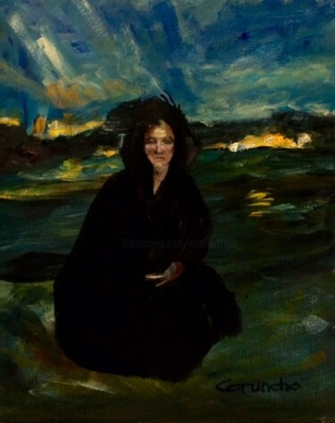 Картина под названием "Soledad" - Mónica Caruncho Fontela, Подлинное произведение искусства, Масло