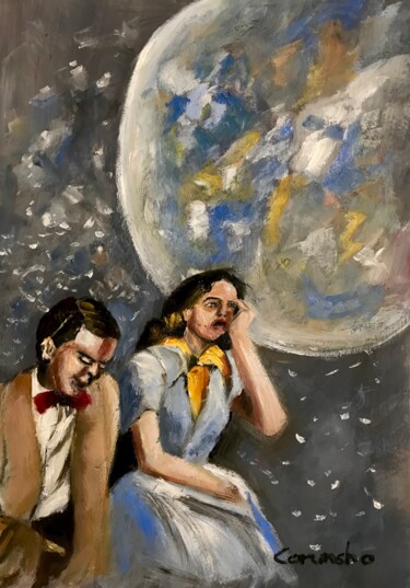 Pintura titulada "El sueño de una noc…" por Mónica Caruncho Fontela, Obra de arte original, Oleo
