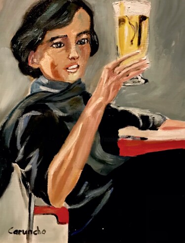 「El aperitivo」というタイトルの絵画 Mónica Caruncho Fontelaによって, オリジナルのアートワーク, オイル