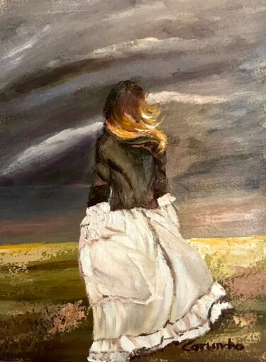 Painting titled "Tormenta" by Mónica Caruncho Fontela, Original Artwork, Oil