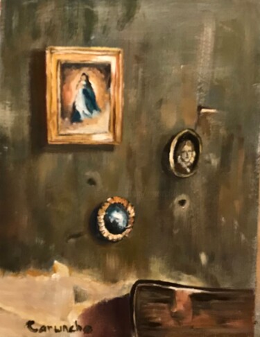 Pittura intitolato "La casa abandonada" da Mónica Caruncho Fontela, Opera d'arte originale, Olio