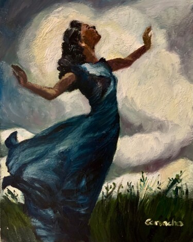 Pintura titulada "Día tormentoso" por Mónica Caruncho Fontela, Obra de arte original, Oleo