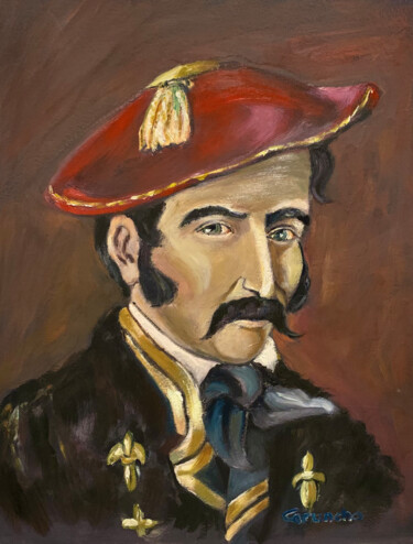 Painting titled "General Zumalacarre…" by Mónica Caruncho Fontela, Original Artwork, Oil