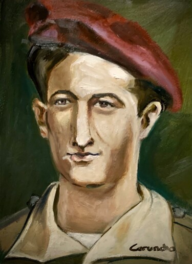 Painting titled "Antonio Molle Lazo" by Mónica Caruncho Fontela, Original Artwork, Oil