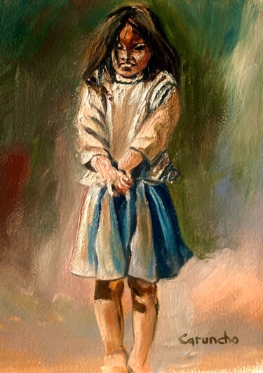 Peinture intitulée "Tengo frío" par Mónica Caruncho Fontela, Œuvre d'art originale, Huile
