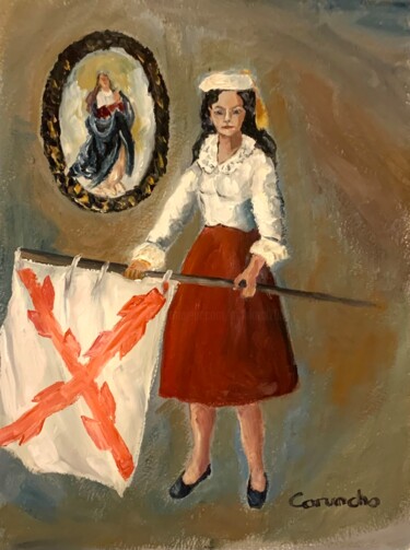 Pintura titulada "Margarita y La Inma…" por Mónica Caruncho Fontela, Obra de arte original, Oleo