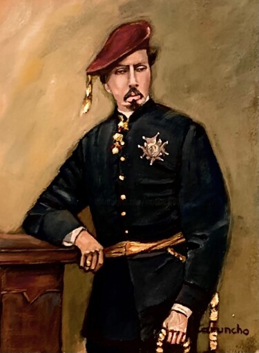 Pintura titulada "Carlos VII- Duque d…" por Mónica Caruncho Fontela, Obra de arte original, Oleo