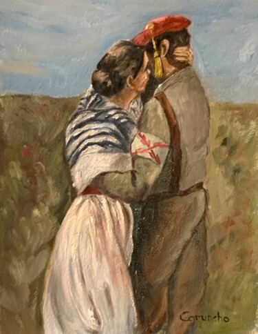 Painting titled "La despedida" by Mónica Caruncho Fontela, Original Artwork, Oil