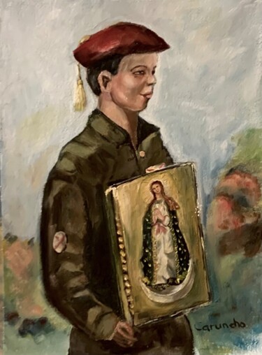 Painting titled "Requeté con la Inma…" by Mónica Caruncho Fontela, Original Artwork, Oil