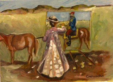 Pintura intitulada "Retrato de Carlos V…" por Mónica Caruncho Fontela, Obras de arte originais, Óleo