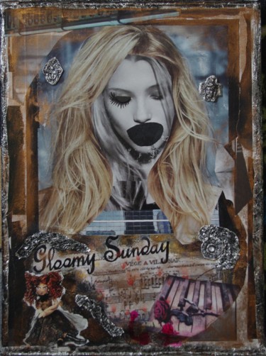 Collages titled "Gloomy Sunday" by Monica Ciobanu, Original Artwork