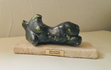 Sculpture titled "Dolce Resposo" by Monica Elizabeth Roses, Original Artwork, Ceramics