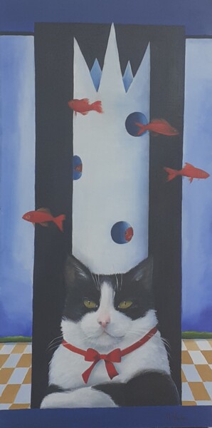 Peinture intitulée "Un insolito cappello" par Monica Zambon, Œuvre d'art originale, Huile