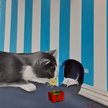 Peinture intitulée "Per il mio piccolo…" par Monica Zambon, Œuvre d'art originale, Huile