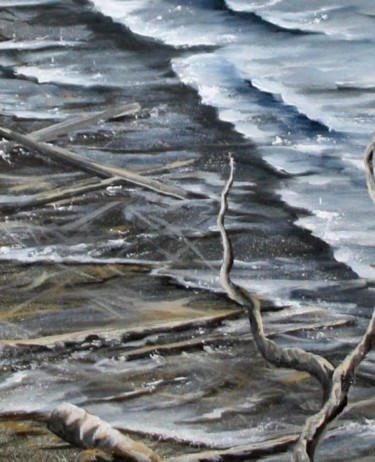 Pittura intitolato "riva dell'onda" da Monica Bolfe, Opera d'arte originale, Olio