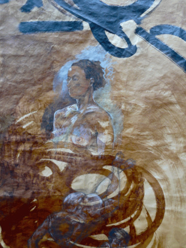 Peinture intitulée "Sonia droit devant" par Monica Jacquin, Œuvre d'art originale, Huile
